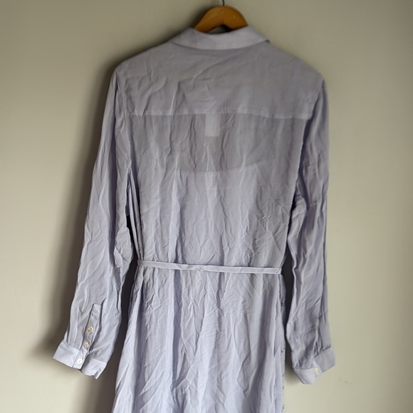 NEW Soft Surroundings Mallorca Sheer Belted Button Maxi Dress Blue Mist XL - Picture 7 of 12